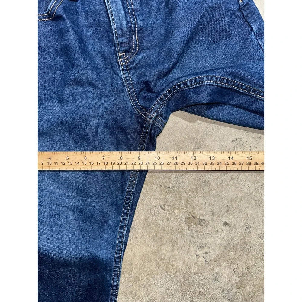 Old Navy Jeans Girls‎ Sz 10 Blue Denim High Rise Slouchy Straight Fit Stretch